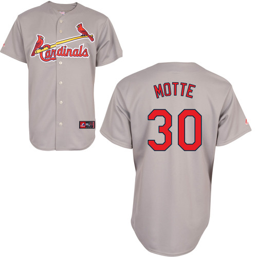 Jason Motte #30 Youth Baseball Jersey-St Louis Cardinals Authentic Road Gray Cool Base MLB Jersey